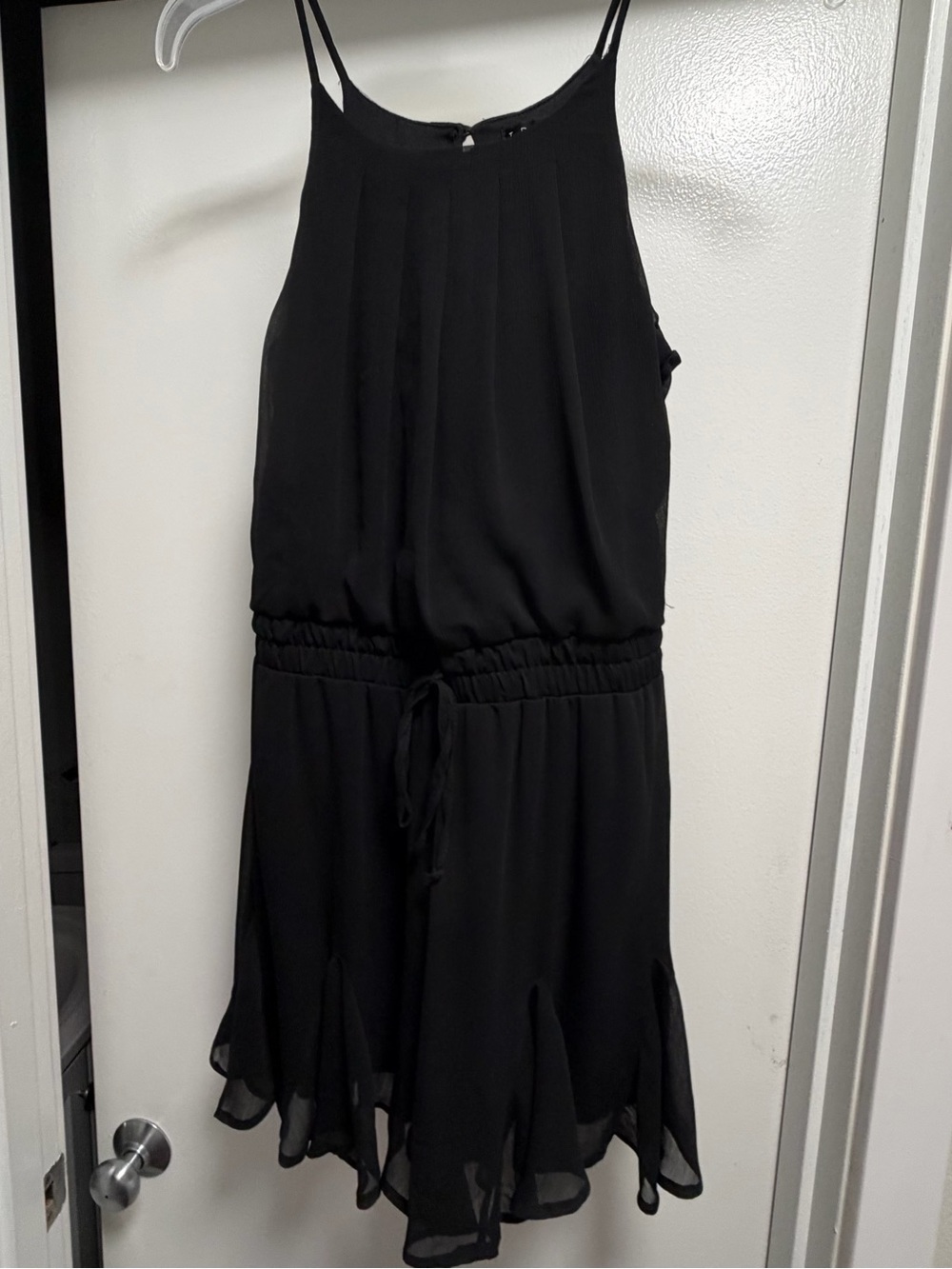 Trixxi Black Spaghetti-Strap Romper